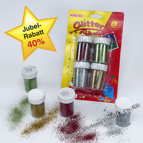 Glitter-Deko (Jubelrabatt - Unser Preis bisher 58 Cent jetzt nur noch 35 Cent!)